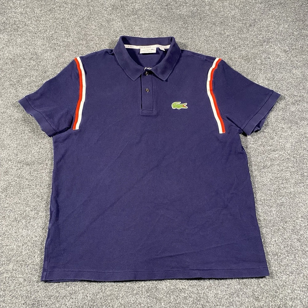 Lacoste Alligator Tennis Polo Shirt Mens XL Cotton Knit Stretch Retro Embroidery - Picture 2 of 8